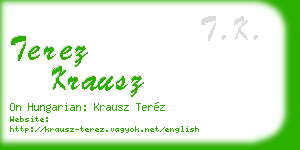 terez krausz business card
